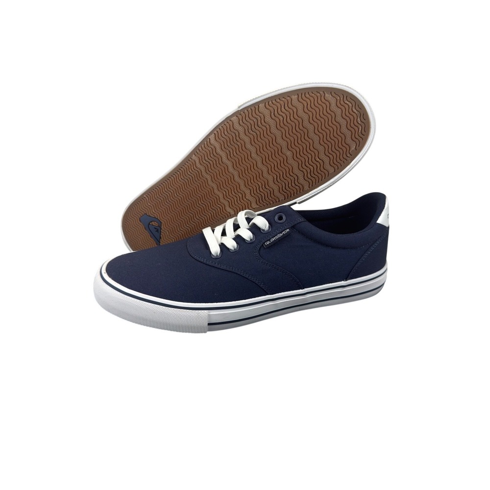 Quiksilver Cody Low Mens 8 Navy Blue Mesh Canvas PU Skateboarding Sneakers New